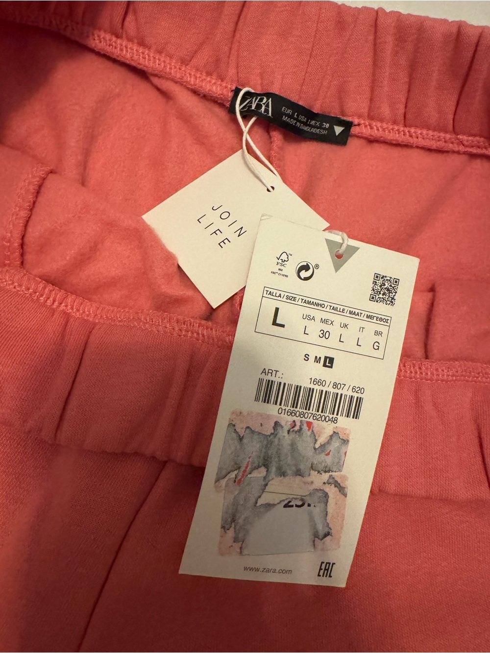 Zara Coral Pull-On Sweatpants